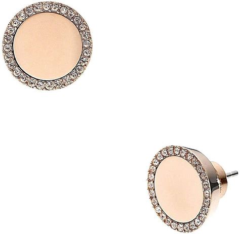 michael kors ohrring rotgold|michael kors gold earrings.